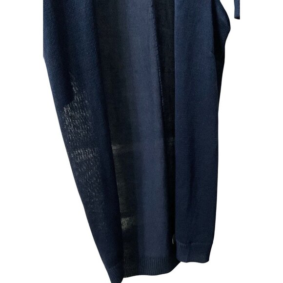 Acrobat Women's Navy Blue Maxi Open Front Cardigan Sweater Size M - Picture 3 of 9